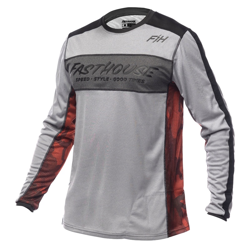 Fasthouse Classic Acadia Long Sleeve MTB Jersey – Heather Gray