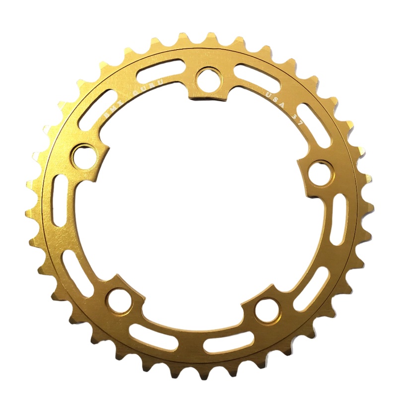 BMXGuru 37t BMX Chainring – Gold – 110mm 5-bolt – USA Made