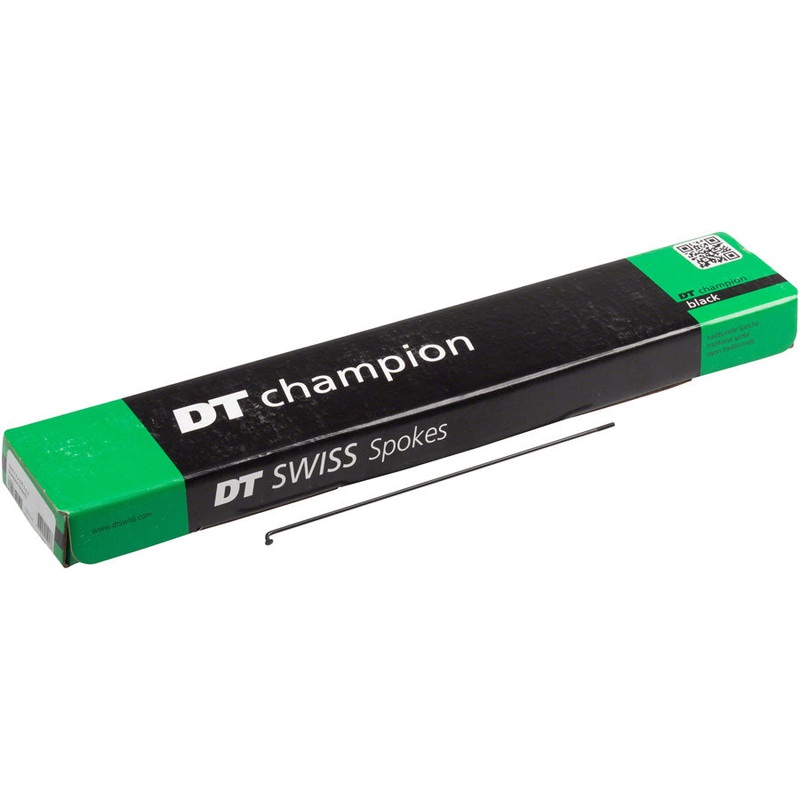 DT Swiss Champion Spoke: 2.0mm, 256mm, J-bend, Black, Box of 100