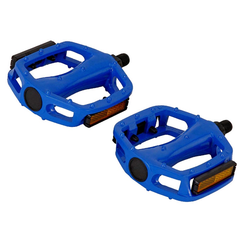 Alloy BMX Platform Pedals – 1/2″ – Blue