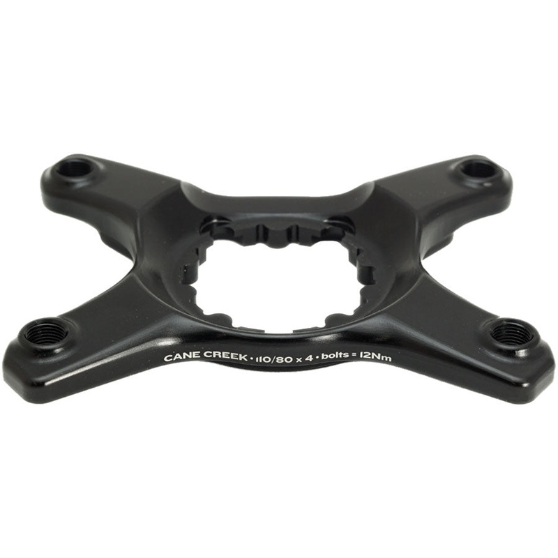 Cane Creek eeWings Chainring Spider – 4-Bolt 110 80 Asymmetric BCD CC 3-Bolt Mount Type Shimano GRX 1x 2x System Only BLK