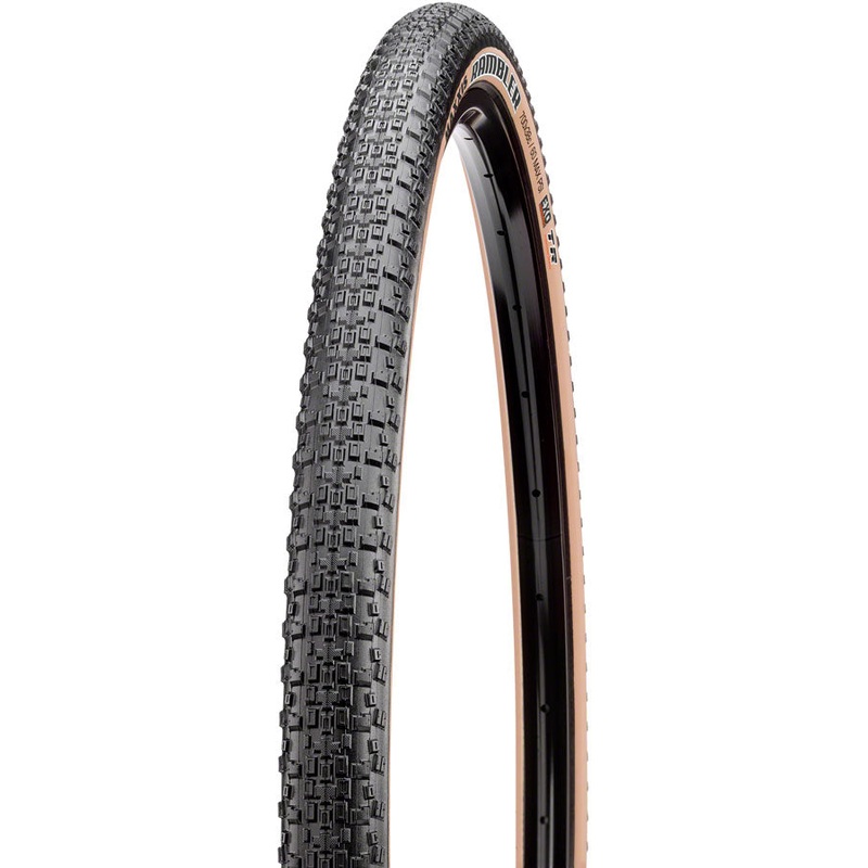 Maxxis Gravel Tire Rambler – 700 x 50, Tubeless, Folding, Black/Tan, Dual, EXO TB00417600