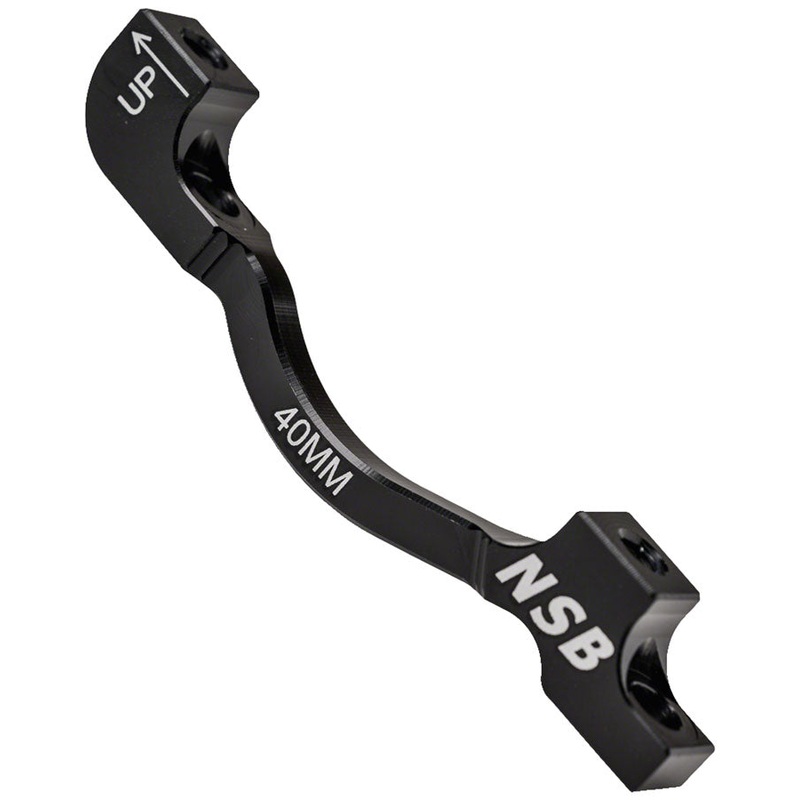 North Shore Billet Brake Adaptor – +40mm 160mm Post Mount to 200mm Rotor BLK