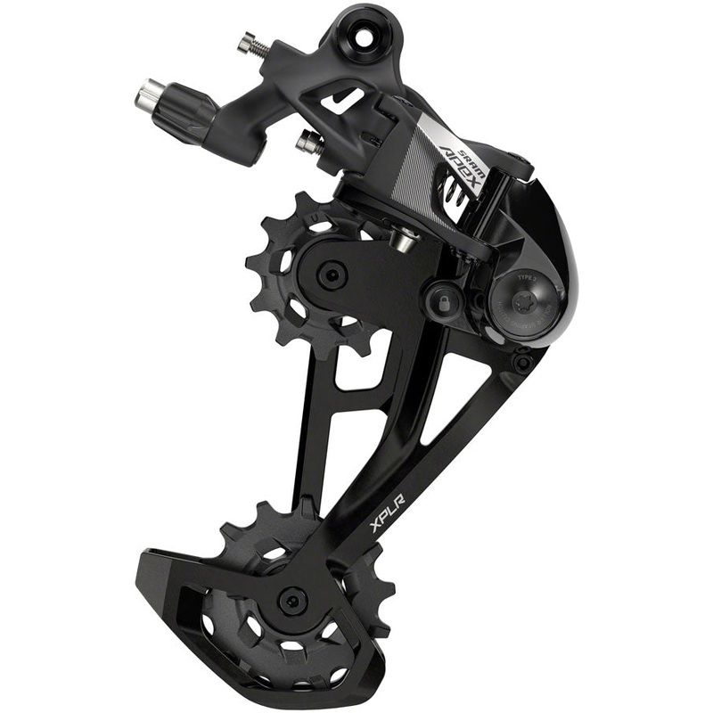 SRAM Apex XPLR Rear Derailleur – 12-Speed, Medium Cage, 44t Max, Black, D1