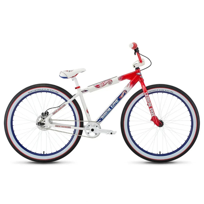 SE Bikes Hot Wheels Monster Ripper 29″ BMX Freestyle Bike-Icy White