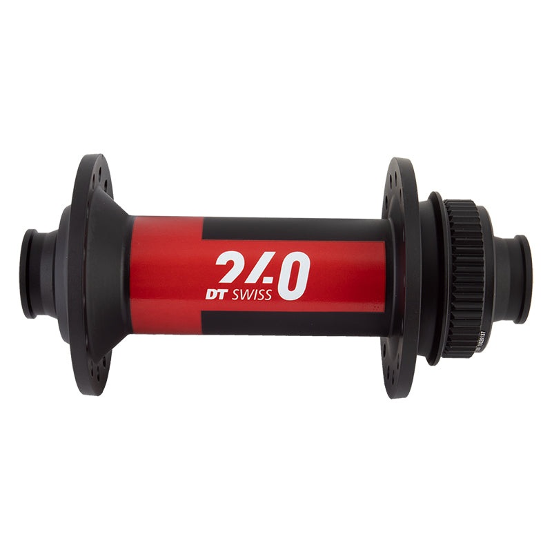 DT Swiss 240 Front Hub – 15 x 110mm Center-Lock Black/Red 28H