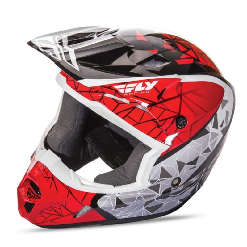 Fly 2018 Kinetic Crux Helmet-Red/Black/White