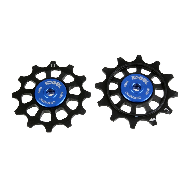 Kogel Bearings 12/12T Hybrid Ceramic Pulley Set Shim 11, Cross – Blk