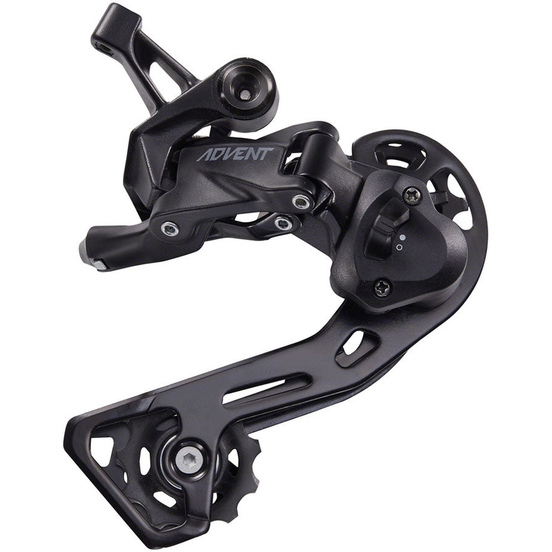 microSHIFT ADVENT Rear Derailleur – 9 Speed, Medium Cage, Black, With Clutch
