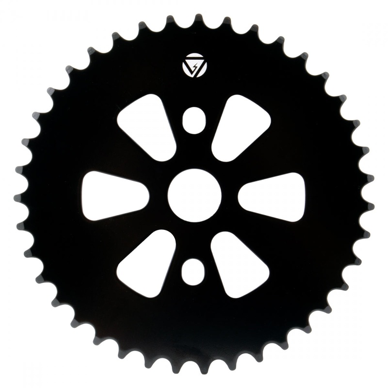 Premium Black Steel BMX Chainrings  33T & 39T 1/2in x 1/8in Steel BMX Chainrings for Single-Speed Cranks, Durable Performance, and Cruiser Style