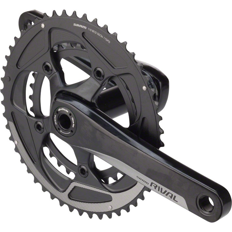 SRAM Rival 22 BB30 170mm Yaw 50-34 110mm BCD Crankset, No Bottom Bracket