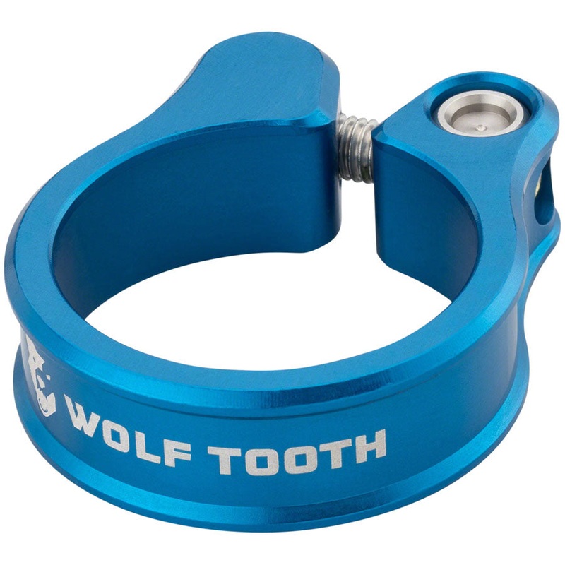 Wolf Tooth Seatpost Clamp – 28.6mm Bolt-On Blue