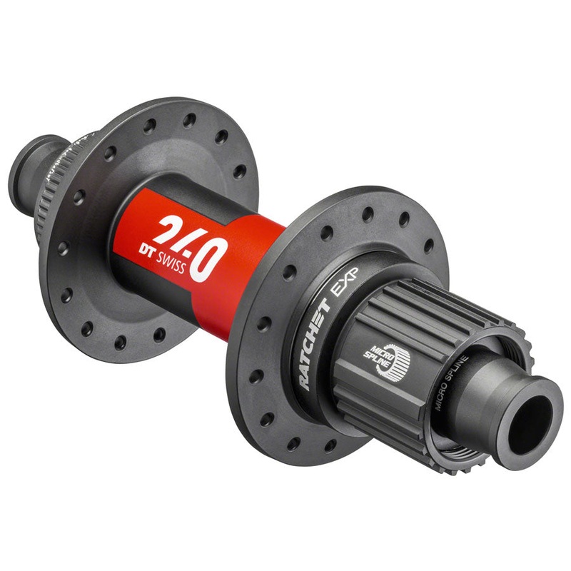 DT Swiss 240 EXP Rear Hub – 12 x 148mm, Center-Lock, Micro Spline, Black/Red, 32H, 36pt