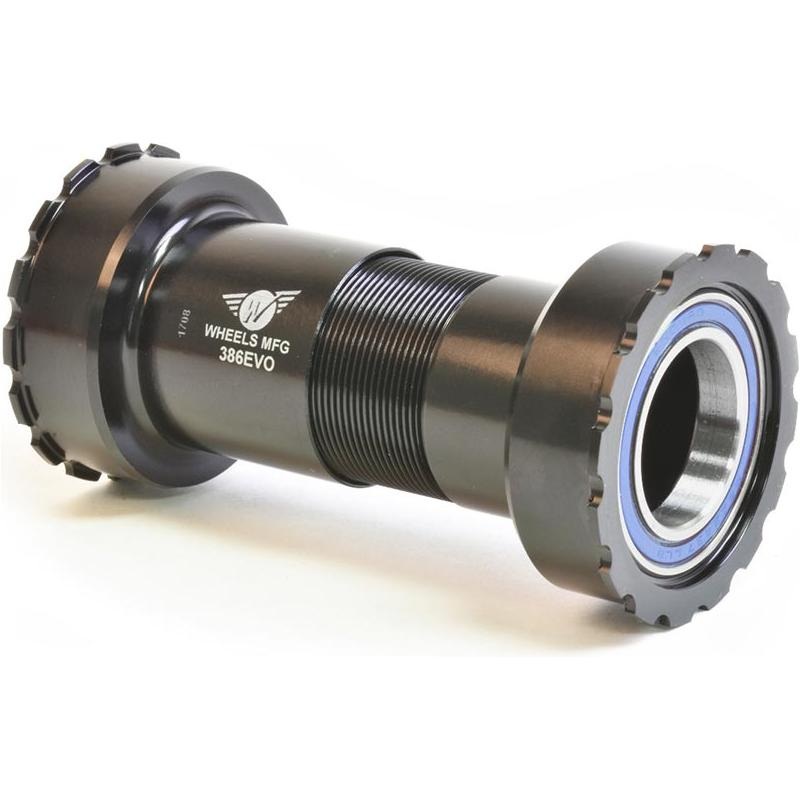 Wheels Manufacturing 386EVO Bottom Bracket – ABEC-3 Bearings For 24mm (Shimano) Cranks Black