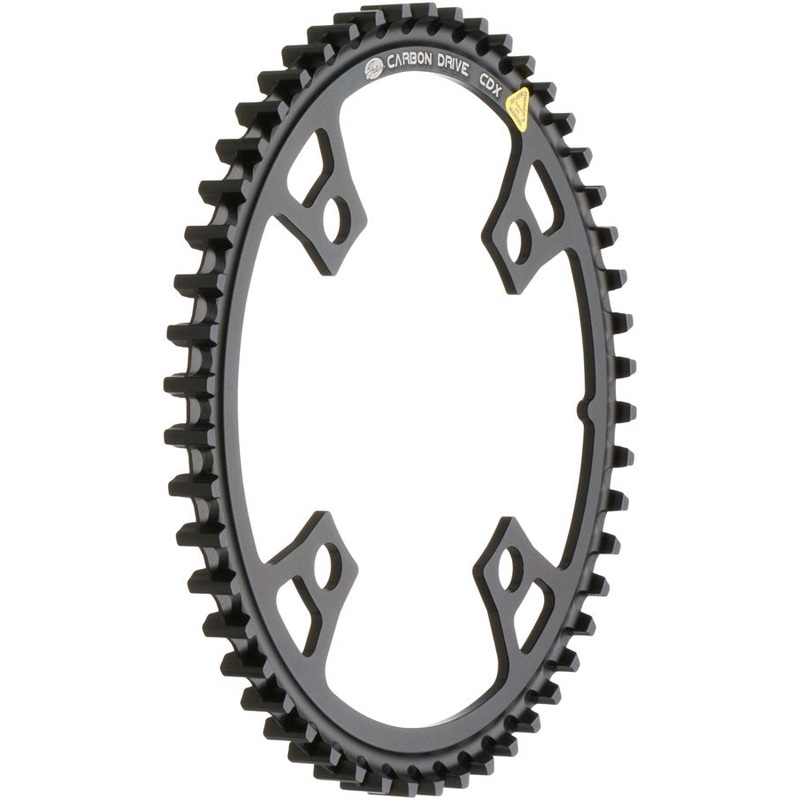 Gates Carbon Drive CDX CenterTrack Front Belt Drive Ring – 55t 4-Bolt 104mm BCD BLK