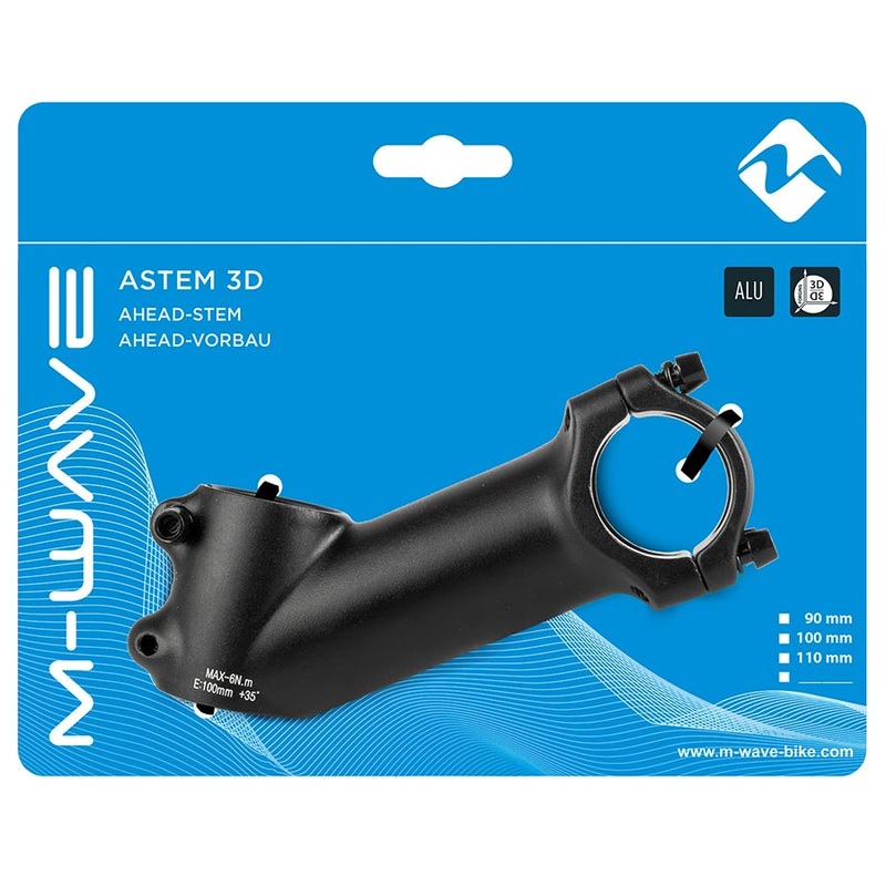 M-Wave ST-M3.2 Stem Diameter: 31.8mm Length: 100mm Steerer: 1-1/8 35 Black