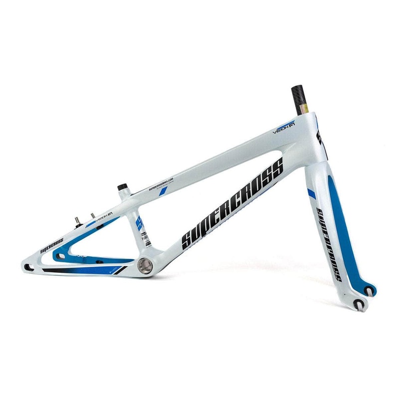 Supercross BMX Vision F1 Carbon Fibre Racing Chassis Matte Cloud White