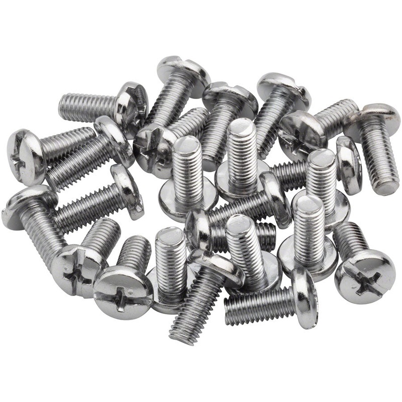 BikeFit Cleat Screws, 25-Pack, 12mm, Universal / Look / Shimano Compatible, 4mm Hex, M5 X 0.8