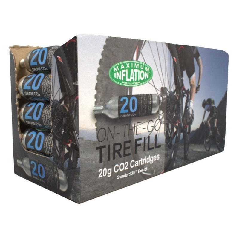 Maximum Inflation CO2 Cartridges 3/8″ threaded 20g – 50 Pack