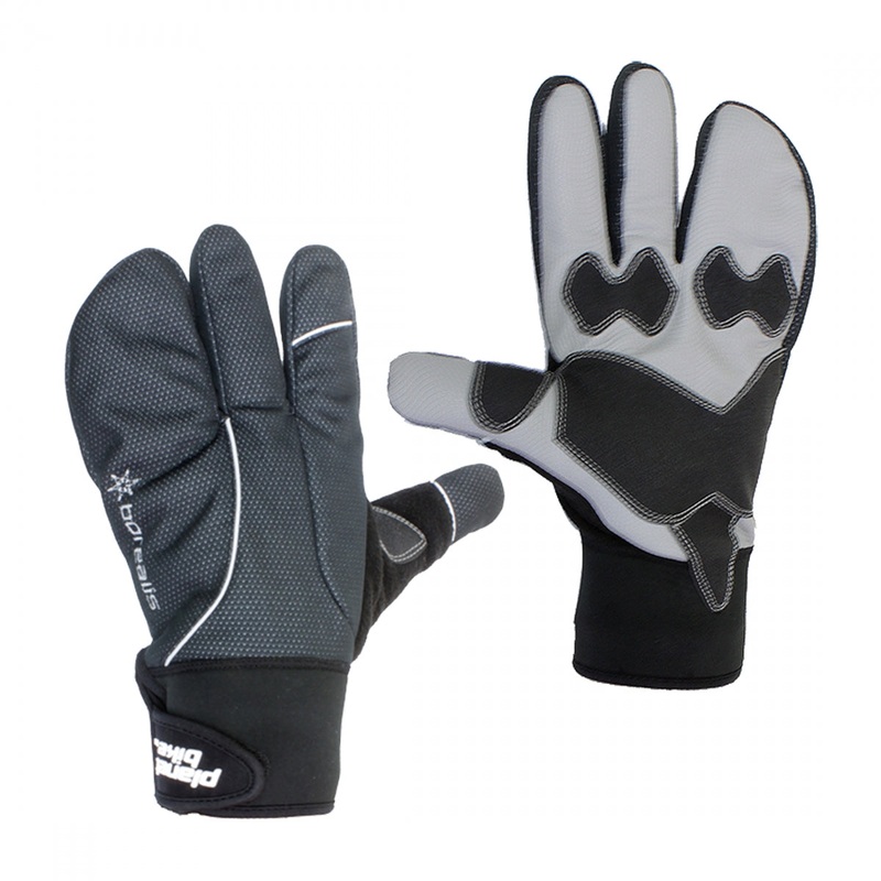 Planet Bike Borealis Winter Windproof Unisex Full Finger Gloves with Removable Liners, Water-Resistant, Reflective Piping & 3-in-1 Thermal Design