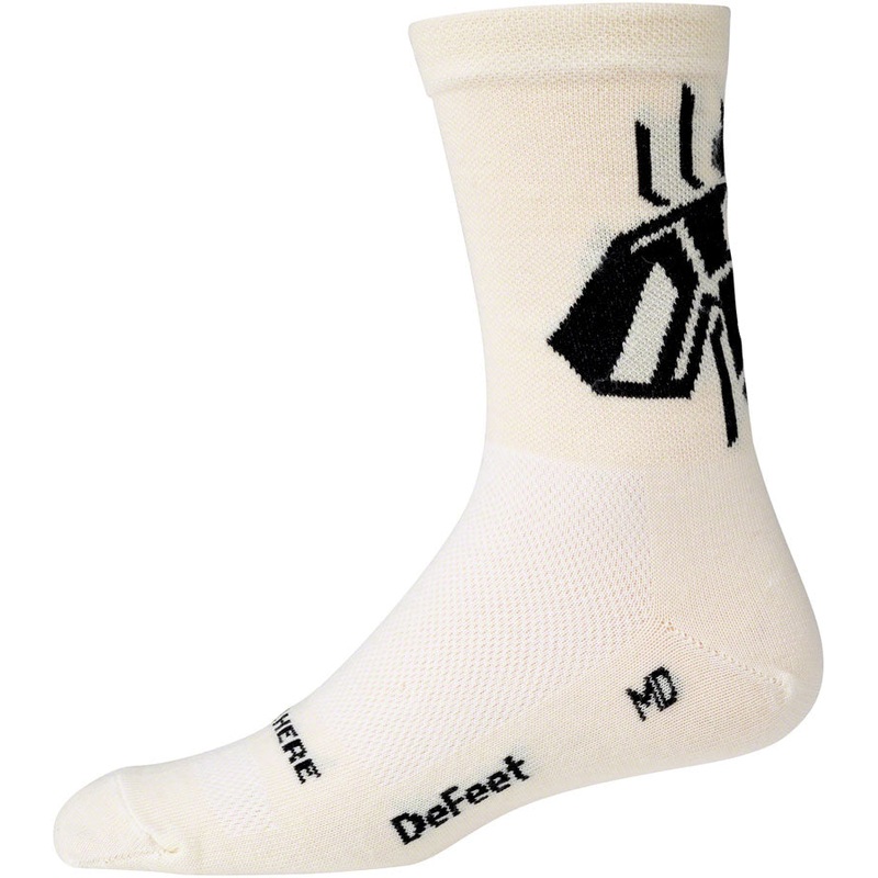 Surly Wingnut Wool Sock – 5″ Natural/Black Large