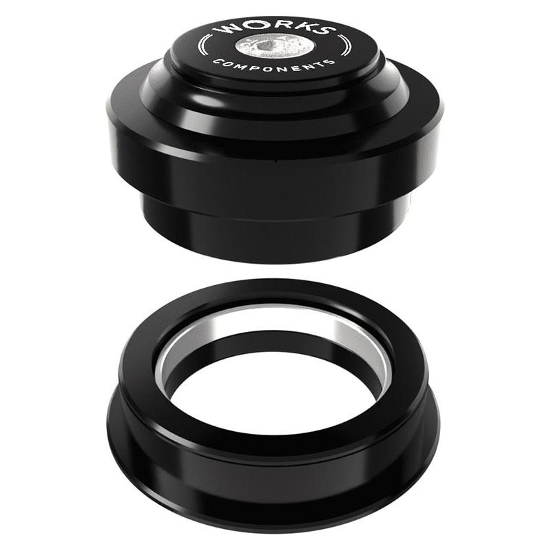 Works Components, 1.0deg EC44-ZS56 Angleset, Angle Headset, 1.0, 130-139mm, EC44/28.6 | ZS56/40, ZS, External threadless, Complete, Black