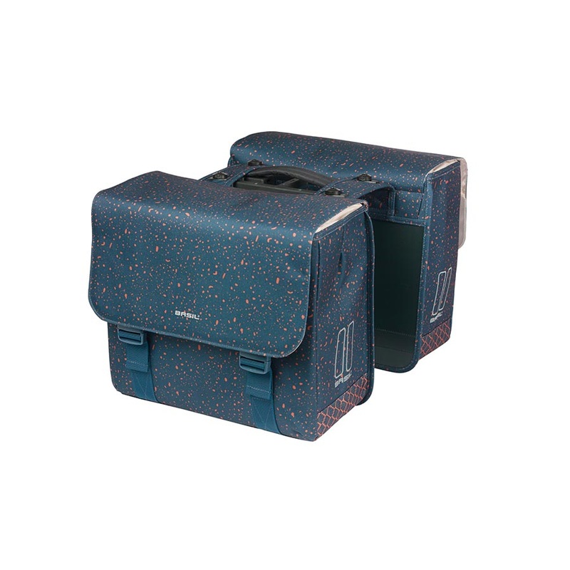 Basil Flair Double Pannier 35L Blue Pair