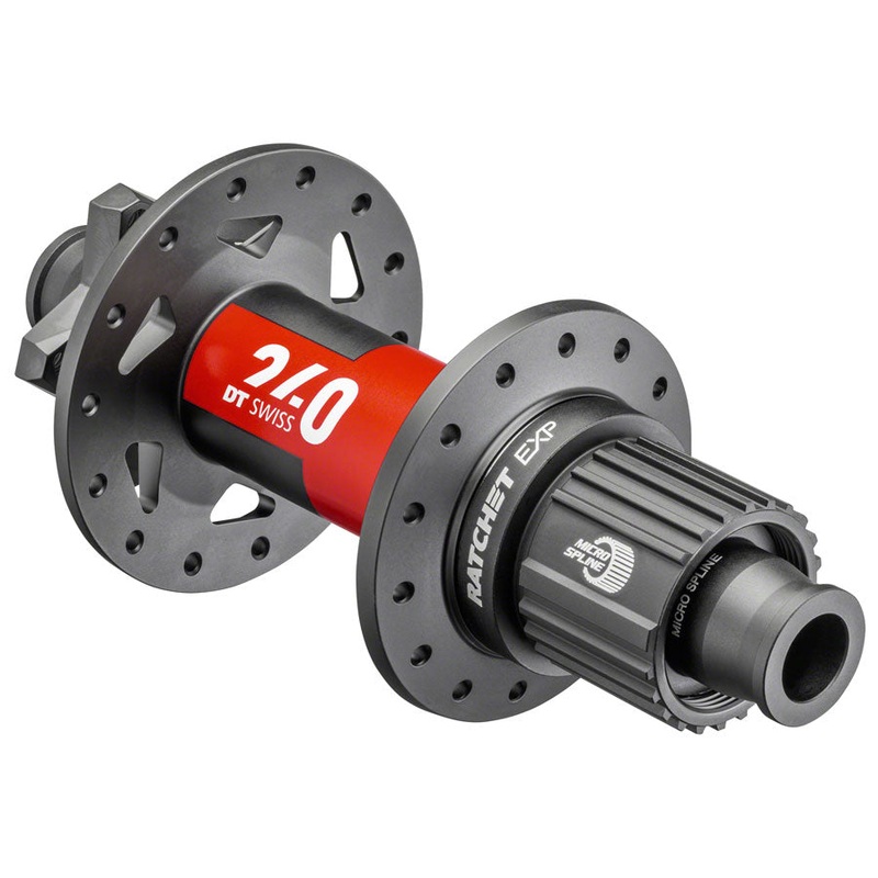 DT Swiss 240 EXP Rear Hub – 12 x 157mm 6-Bolt Micro Spline BLK/Red 32H 36pt