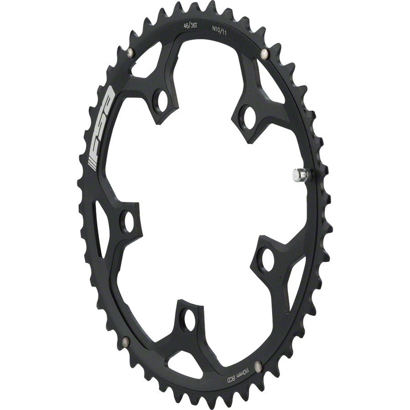 Full Speed Ahead Pro Road Chainring 46t 110 BCD 10/11-Speed Aluminum N11 Black