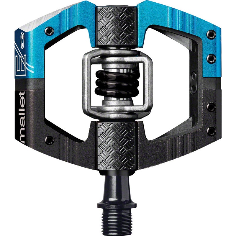 Crankbrothers Mallet Enduro Pedals – Dual Sided Clipless Platform Aluminum 9/16″ Blue/BLK Long Spindle
