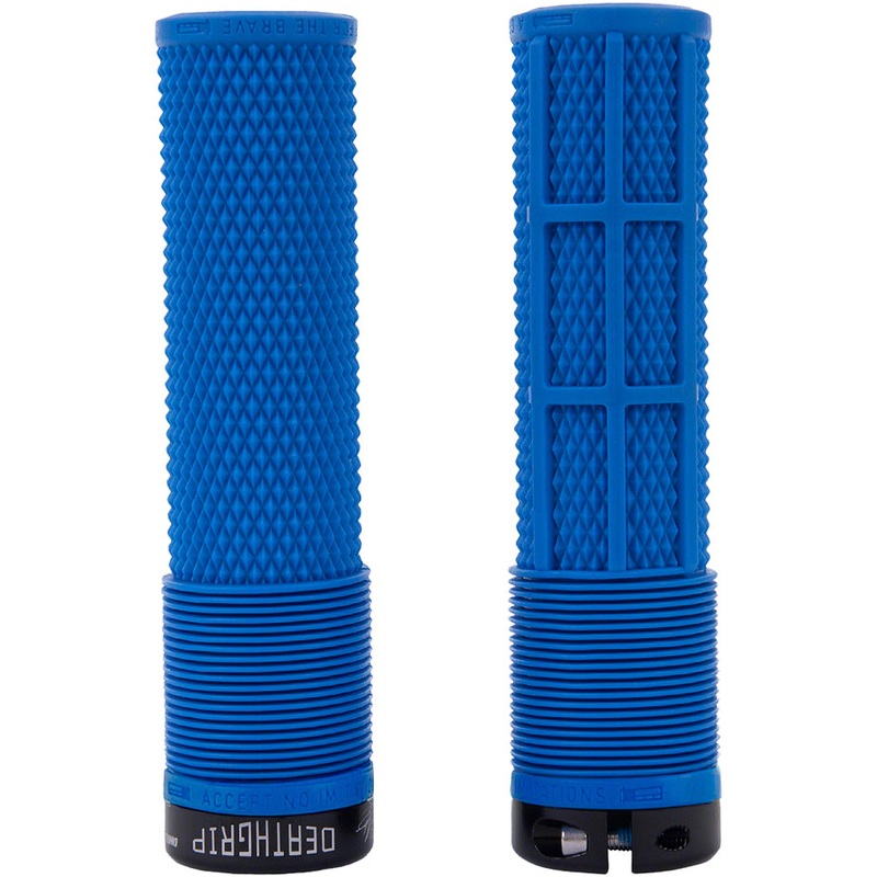 DMR DeathGrip Flangeless Grips – Thick Lock-On Royal Blue