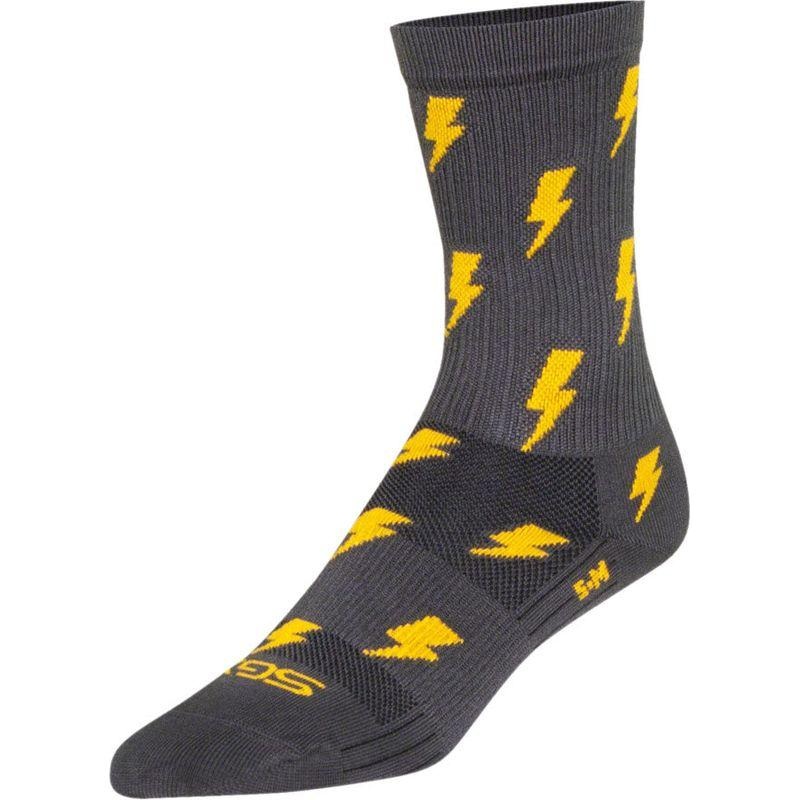 SockGuy SGX Lit Socks – 6 Gray Small/Medium
