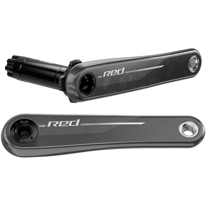 SRAM RED Crank Arm Assembly – 165mm, 12-Speed, 8-Bolt Direct Mount, DUB Spindle Interface, Natural Carbon, E1