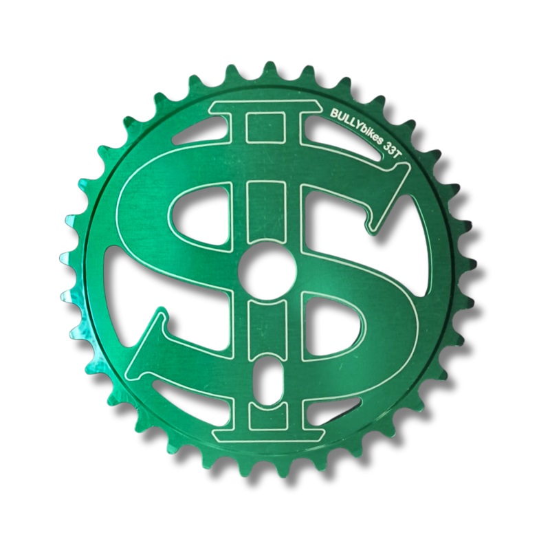 Bully Big Money 39t BMX Sprocket / Chainwheel – Green – USA Made